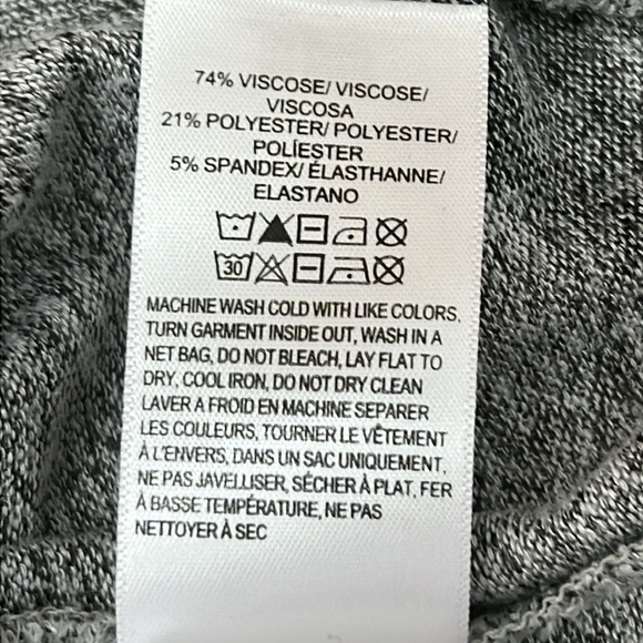 Lucky Brand Women’s Pullover Sweater Sz 1X Gray & Navy Crewneck Lightweight EUC - Picture 7 of 9